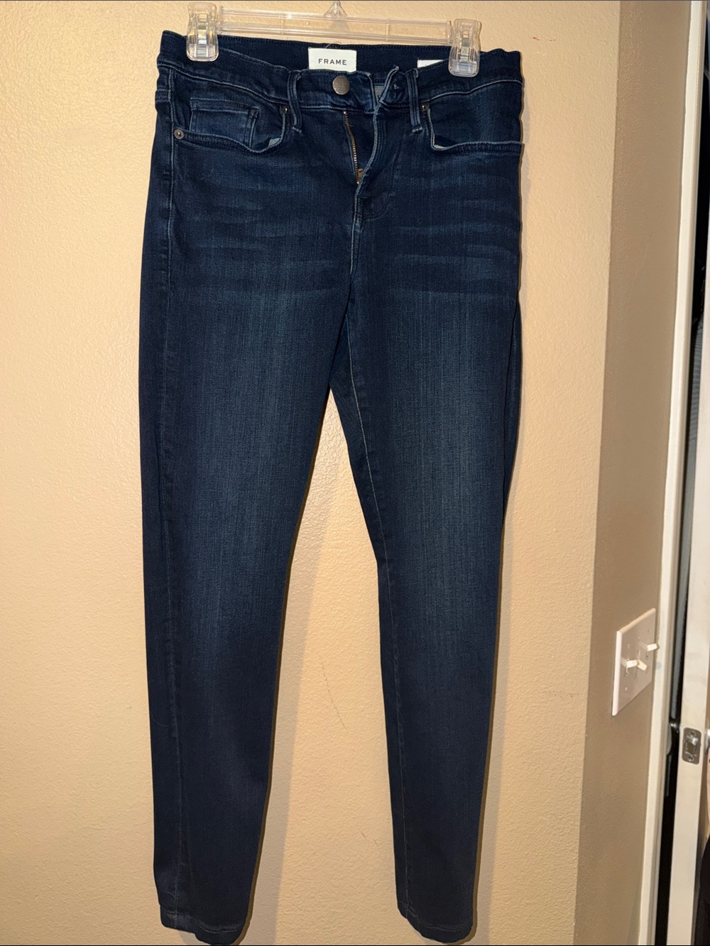 Frame Denim Dark Wash Jagger Skinny Jeans